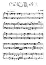 Téléchargez l'arrangement pour piano de la partition de tchaikovski-casse-noisette-marche en PDF